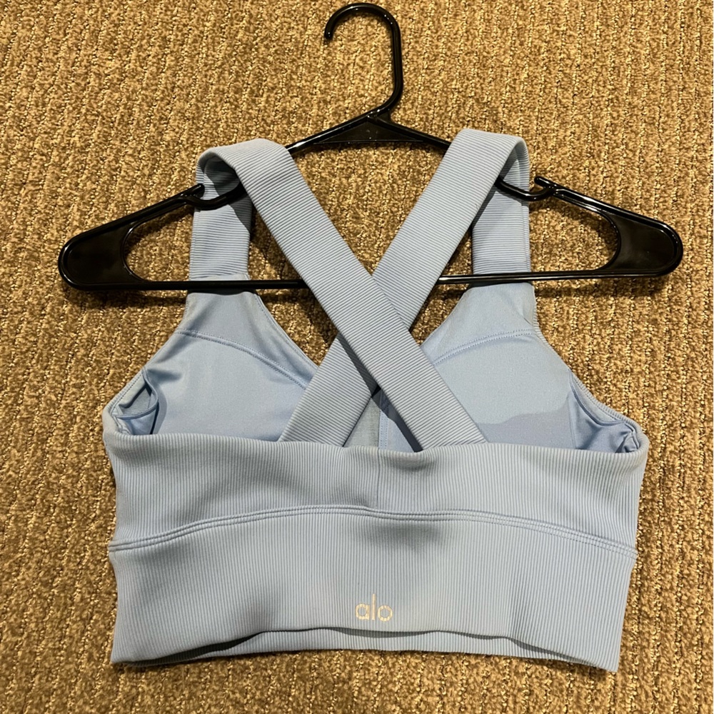 Baby blue Alo bra